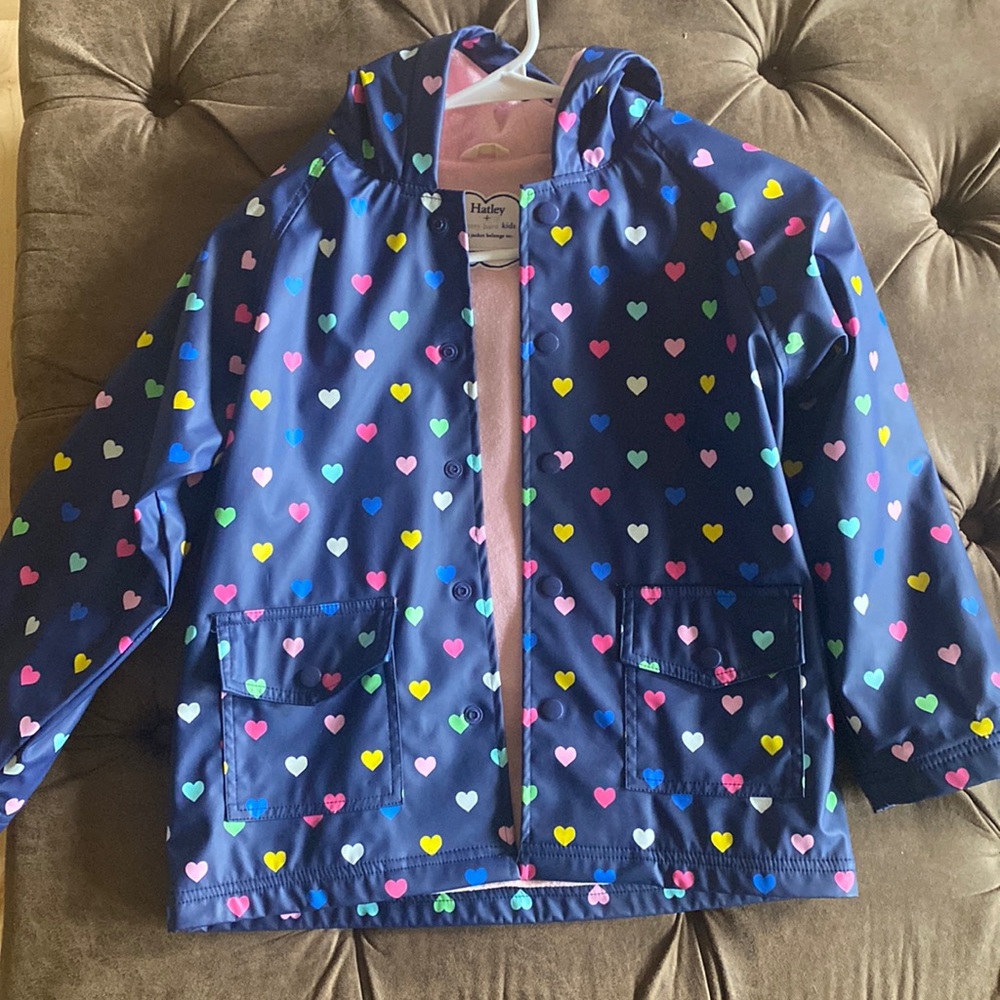 Pottery barn kids terry lined rain jacket